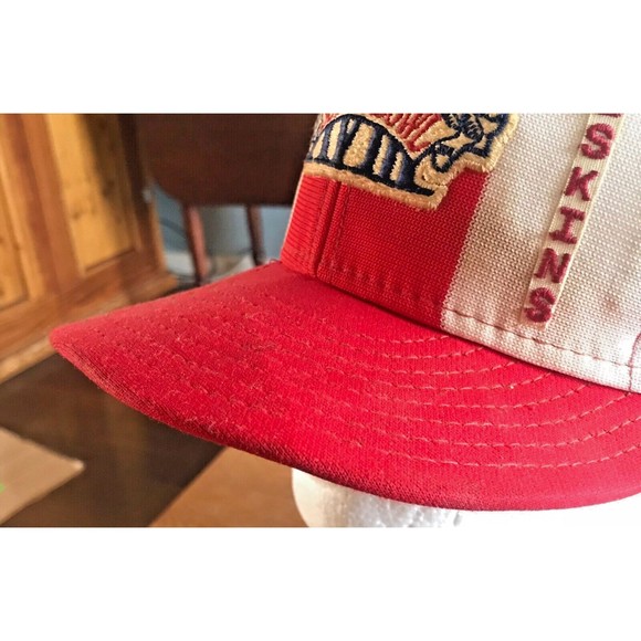 Super Bowl XVIII AJD Lucky Stripes Snapback Hat Mesh Trucker Redskins Raiders - Picture 5 of 12